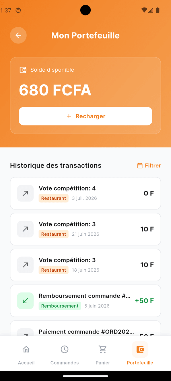 Écran 6 de l'application SPID
